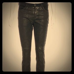 Current Elliott leather look skinny jeans
